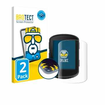 Vorderseite einer Produktverpackung mit dem Markenlogo BROTECT. Daneben ist das Gerät Garmin Edge 540 Solar mit dem zugehörige