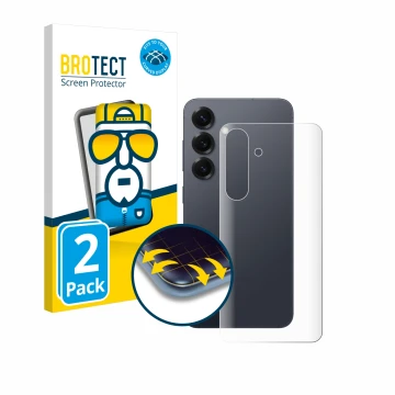 Vorderseite einer Produktverpackung mit dem Markenlogo BROTECT. Daneben ist das Gerät Samsung Galaxy S25 Enterprise Edition (R