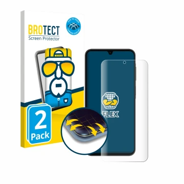 Vorderseite einer Produktverpackung mit dem Markenlogo BROTECT. Daneben ist das Gerät Samsung Galaxy A26 5G Enterprise Edition