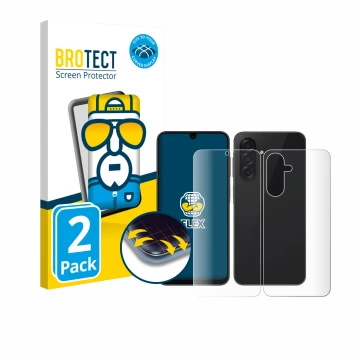 Vorderseite einer Produktverpackung mit dem Markenlogo BROTECT. Daneben ist das Gerät Samsung Galaxy A26 5G Enterprise Edition