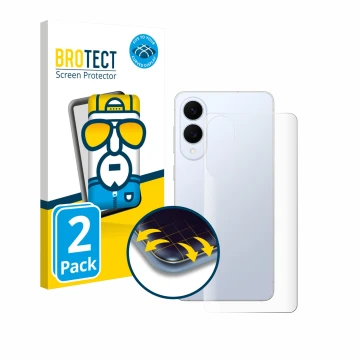 Vorderseite einer Produktverpackung mit dem Markenlogo BROTECT. Daneben ist das Gerät Samsung Galaxy S25 Edge (Rückseite) mit 