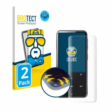 Vorderseite einer Produktverpackung mit dem Markenlogo BROTECT. Daneben ist das Gerät AGPtek M3 mit dem zugehörigen Displaysch