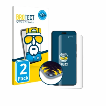 Vorderseite einer Produktverpackung mit dem Markenlogo BROTECT. Daneben ist das Gerät Xiaomi Civi 5 Pro mit dem zugehörigen Di
