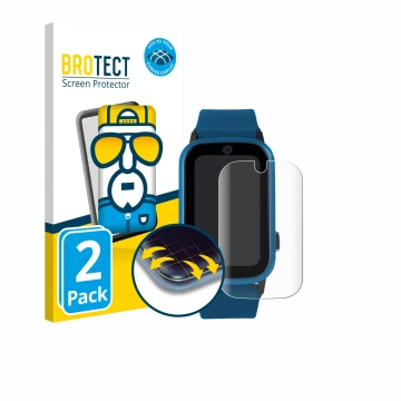 Vorderseite einer Produktverpackung mit dem Markenlogo BROTECT. Daneben ist das Gerät One2Track Connect Adventure mit dem zuge