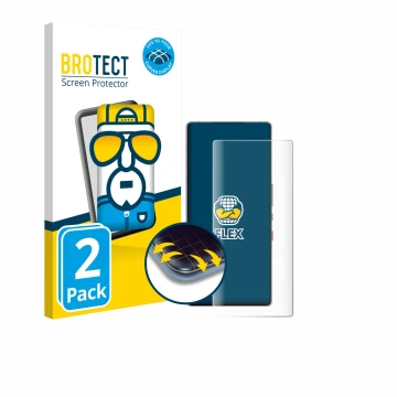 Vorderseite einer Produktverpackung mit dem Markenlogo BROTECT. Daneben ist das Gerät ZTE Nubia Red Magic 10S Pro mit dem zuge