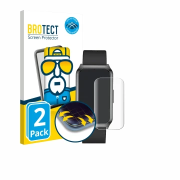 Vorderseite einer Produktverpackung mit dem Markenlogo BROTECT. Daneben ist das Gerät Fitoncloud Smartwatch 1.47