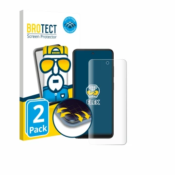 Vorderseite einer Produktverpackung mit dem Markenlogo BROTECT. Daneben ist das Gerät Xplora HMD Fusion X1 mit dem zugehörigen