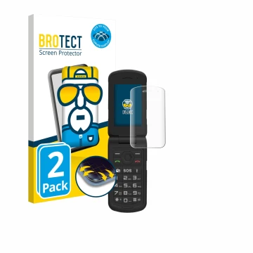 Vorderseite einer Produktverpackung mit dem Markenlogo BROTECT. Daneben ist das Gerät AGM M10 mit dem zugehörigen Displayschut