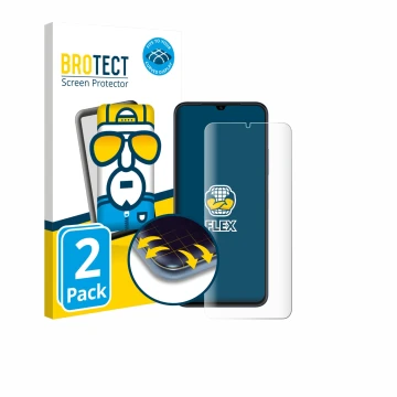 Vorderseite einer Produktverpackung mit dem Markenlogo BROTECT. Daneben ist das Gerät Huawei Nova Y61 mit dem zugehörigen Disp