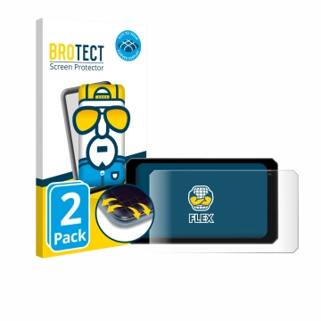 Vorderseite einer Produktverpackung mit dem Markenlogo BROTECT. Daneben ist das Gerät Chigee AIO-6 Max mit dem zugehörigen Dis