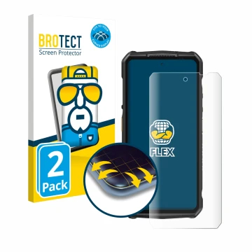 Vorderseite einer Produktverpackung mit dem Markenlogo BROTECT. Daneben ist das Gerät Ulefone Armor 29 Ultra mit dem zugehörig
