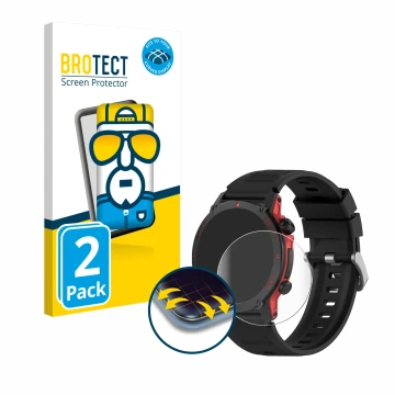 Vorderseite einer Produktverpackung mit dem Markenlogo BROTECT. Daneben ist das Gerät Popglory S136 mit dem zugehörigen Displa