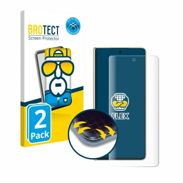 Vorderseite einer Produktverpackung mit dem Markenlogo BROTECT. Daneben ist das Gerät Honor Magic V5 mit dem zugehörigen Displ