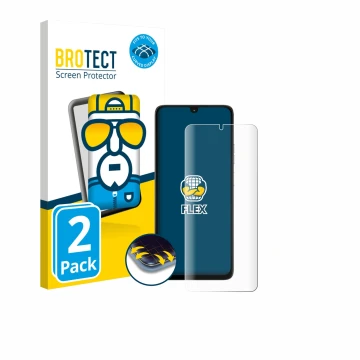 Vorderseite einer Produktverpackung mit dem Markenlogo BROTECT. Daneben ist das Gerät Motorola Moto G06 mit dem zugehörigen Di
