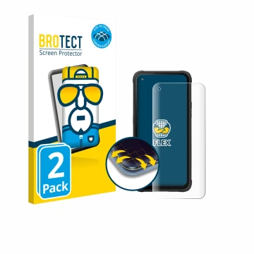 Vorderseite einer Produktverpackung mit dem Markenlogo BROTECT. Daneben ist das Gerät Hammer Blade V 5G mit dem zugehörigen Di
