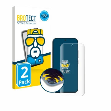Vorderseite einer Produktverpackung mit dem Markenlogo BROTECT. Daneben ist das Gerät Xiaomi 17 Pro mit dem zugehörigen Displa
