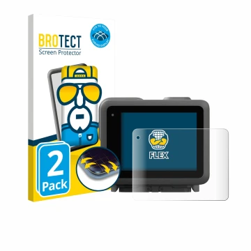 Vorderseite einer Produktverpackung mit dem Markenlogo BROTECT. Daneben ist das Gerät GoPro Lit Hero mit dem zugehörigen Displ