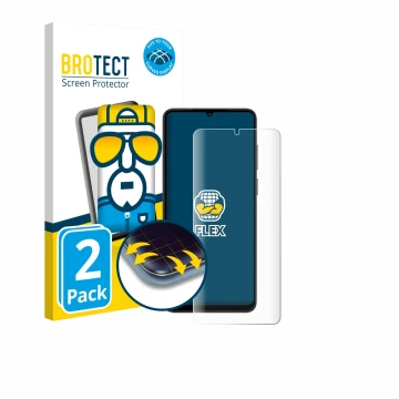 Vorderseite einer Produktverpackung mit dem Markenlogo BROTECT. Daneben ist das Gerät Honor X5c mit dem zugehörigen Displaysch