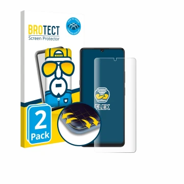 Vorderseite einer Produktverpackung mit dem Markenlogo BROTECT. Daneben ist das Gerät Cubot X100 mit dem zugehörigen Displaysc