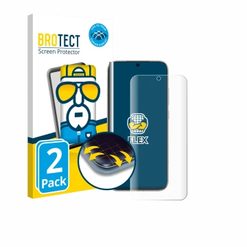 Vorderseite einer Produktverpackung mit dem Markenlogo BROTECT. Daneben ist das Gerät Honor Magic 8 mit dem zugehörigen Displa