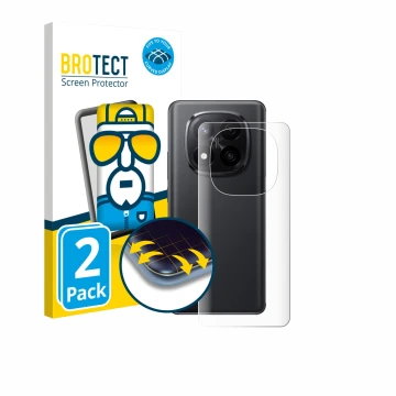 Vorderseite einer Produktverpackung mit dem Markenlogo BROTECT. Daneben ist das Gerät Xiaomi Redmi Note 14 Pro Plus 5G (Rückse