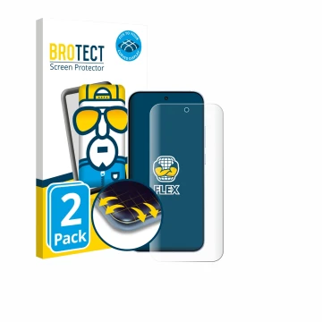 Vorderseite einer Produktverpackung mit dem Markenlogo BROTECT. Daneben ist das Gerät Oppo Reno 15 mit dem zugehörigen Display