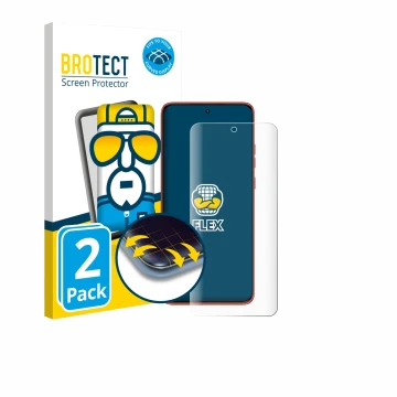 Vorderseite einer Produktverpackung mit dem Markenlogo BROTECT. Daneben ist das Gerät Motorola Edge 60 Neo mit dem zugehörigen