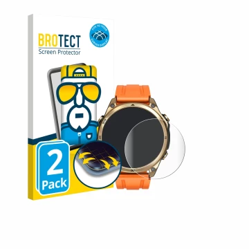Vorderseite einer Produktverpackung mit dem Markenlogo BROTECT. Daneben ist das Gerät Doogee Anywise W1 mit dem zugehörigen Di