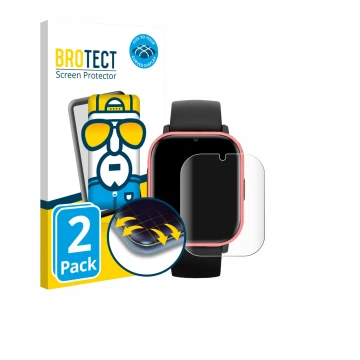 Vorderseite einer Produktverpackung mit dem Markenlogo BROTECT. Daneben ist das Gerät PAJ GPS Tracker Kids mit dem zugehörigen