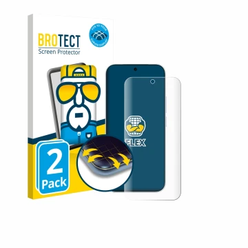 Vorderseite einer Produktverpackung mit dem Markenlogo BROTECT. Daneben ist das Gerät Vivo S50 mit dem zugehörigen Displayschu