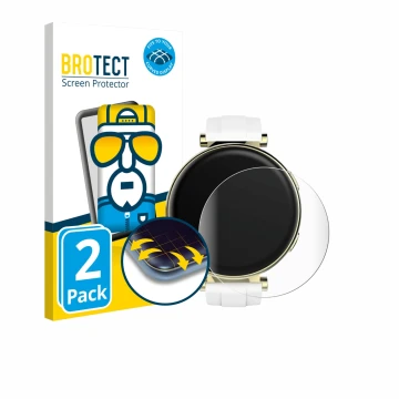 Vorderseite einer Produktverpackung mit dem Markenlogo BROTECT. Daneben ist das Gerät Hama Smartwatch 7000 mit dem zugehörigen