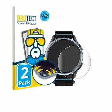 Vorderseite einer Produktverpackung mit dem Markenlogo BROTECT. Daneben ist das Gerät Garmin Approach J1 mit dem zugehörigen D