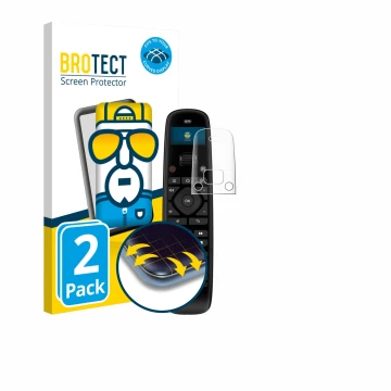 Vorderseite einer Produktverpackung mit dem Markenlogo BROTECT. Daneben ist das Gerät Sofabaton U2 mit dem zugehörigen Display