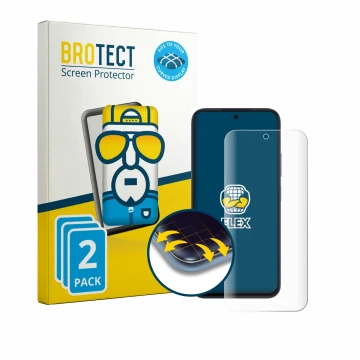 Vorderseite einer Produktverpackung mit dem Markenlogo BROTECT. Daneben ist das Gerät Oppo A6k mit dem zugehörigen Displayschu