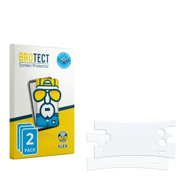 Vorderseite einer Produktverpackung mit dem Markenlogo BROTECT. Daneben ist der zugehörige Displayschutz.
