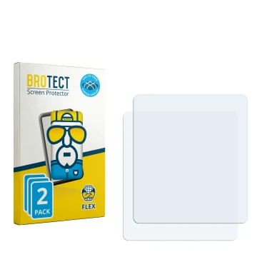 Vorderseite einer Produktverpackung mit dem Markenlogo BROTECT. Daneben ist der zugehörige Displayschutz.