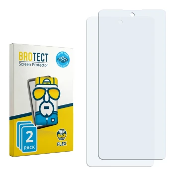 Vorderseite einer Produktverpackung mit dem Markenlogo BROTECT. Daneben ist der zugehörige Displayschutz.