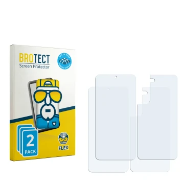 Vorderseite einer Produktverpackung mit dem Markenlogo BROTECT. Daneben ist der zugehörige Displayschutz.