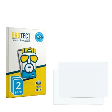 Vorderseite einer Produktverpackung mit dem Markenlogo BROTECT. Daneben ist der zugehörige Displayschutz.