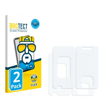 Vorderseite einer Produktverpackung mit dem Markenlogo BROTECT. Daneben ist der zugehörige Displayschutz.