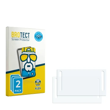 Vorderseite einer Produktverpackung mit dem Markenlogo BROTECT. Daneben ist der zugehörige Displayschutz.