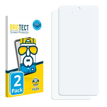 Vorderseite einer Produktverpackung mit dem Markenlogo BROTECT. Daneben ist der zugehörige Displayschutz.