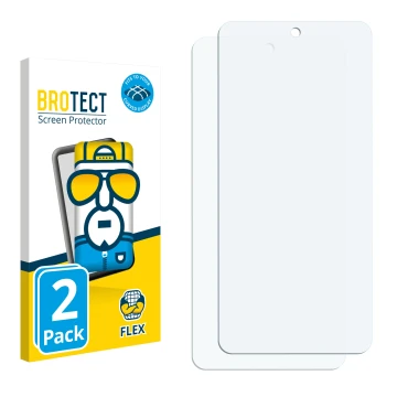 Vorderseite einer Produktverpackung mit dem Markenlogo BROTECT. Daneben ist der zugehörige Displayschutz.