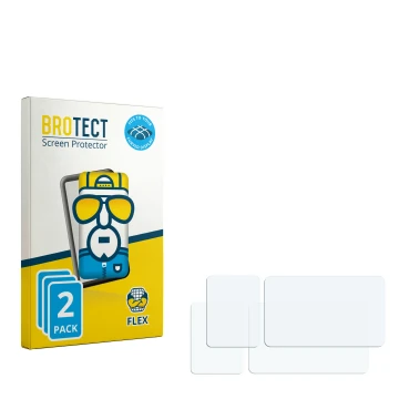Vorderseite einer Produktverpackung mit dem Markenlogo BROTECT. Daneben ist der zugehörige Displayschutz.
