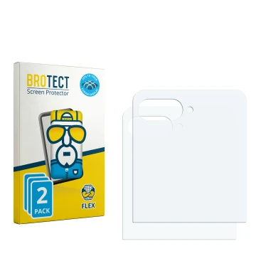 Vorderseite einer Produktverpackung mit dem Markenlogo BROTECT. Daneben ist der zugehörige Displayschutz.