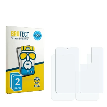 Vorderseite einer Produktverpackung mit dem Markenlogo BROTECT. Daneben ist der zugehörige Displayschutz.