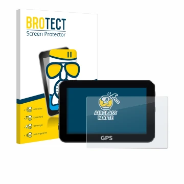 Vorderseite einer Produktverpackung mit dem Markenlogo BROTECT. Daneben ist das Gerät mit dem zugehörigen Displayschutz abgebi