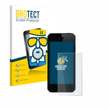 Vorderseite einer Produktverpackung mit dem Markenlogo BROTECT. Daneben ist das Gerät mit dem zugehörigen Displayschutz abgebi