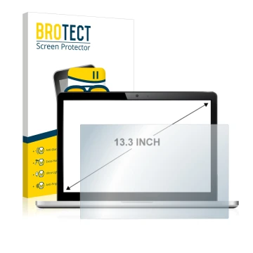 Vorderseite einer Produktverpackung mit dem Markenlogo BROTECT. Daneben ist das Gerät mit dem zugehörigen Displayschutz abgebi