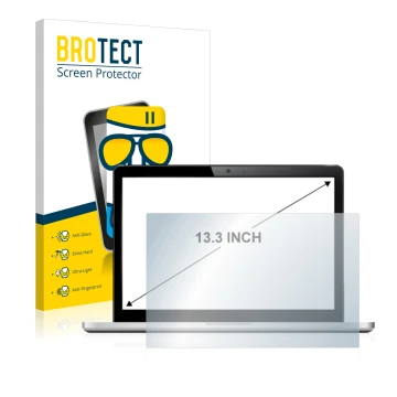 Vorderseite einer Produktverpackung mit dem Markenlogo BROTECT. Daneben ist das Gerät mit dem zugehörigen Displayschutz abgebi